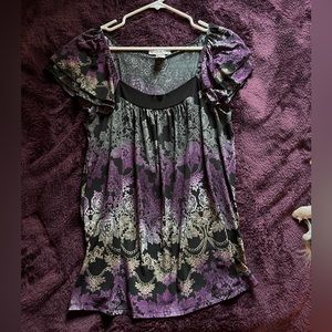 claudia richard low neck purple 2000s top